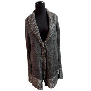 Margaret O'Leary silver and grey 100% Linen cardigan  Size M